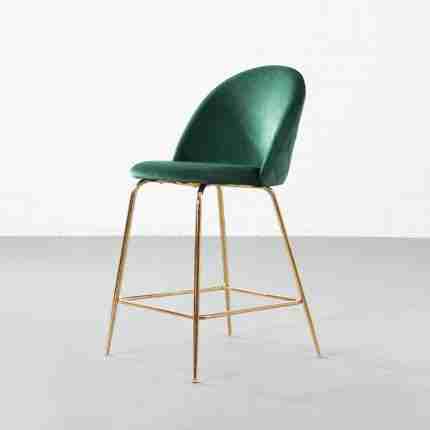Velvet-Counter-Stool-Green